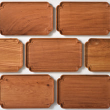 画像をギャラリービューアに読み込む, 隅入長手盆 「欅」(30×18cm)