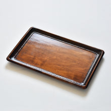 Load image into Gallery viewer, Kagawa Lacquer Ware-Sanuki Carving, Suri-Urushi, Long Square Tray, 31.5cm x 21cm