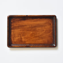 Load image into Gallery viewer, Kagawa Lacquer Ware-Sanuki Carving, Suri-Urushi, Long Square Tray, 31.5cm x 21cm