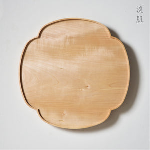 ”Mokko" shaped wooden tray ,27cm x 27cm