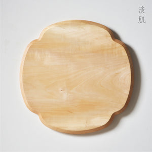 ”Mokko" shaped wooden tray ,27cm x 27cm