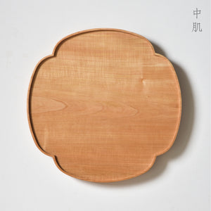 ”Mokko" shaped wooden tray ,27cm x 27cm