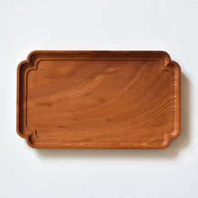 画像をギャラリービューアに読み込む, 隅入長手盆  「欅」（30×18cm）
