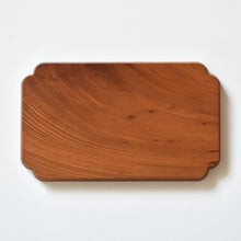 画像をギャラリービューアに読み込む, 隅入長手盆  「欅」（30×18cm）
