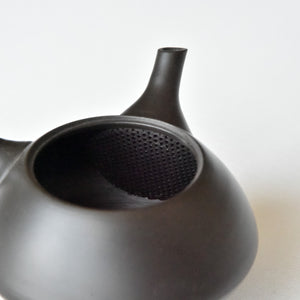 Hokuryu Reduction Fired Tama-gata Kyusu Teapot