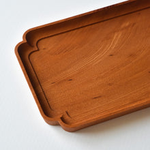 画像をギャラリービューアに読み込む, 隅入長手盆  「欅」（30×18cm）
