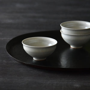  White Glazed Tea Bowl/Yukiko Saito,Shigetsu Kiln 