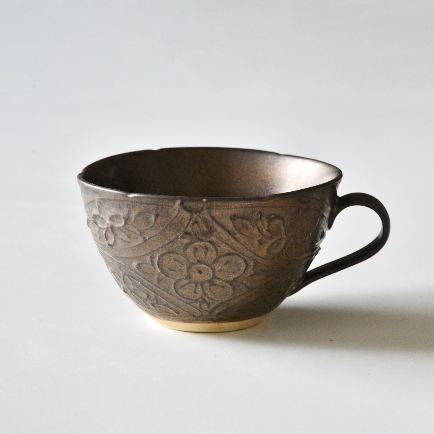 Asami Maeda Bronze Glazed Floral Cloisonne Pattern Cup