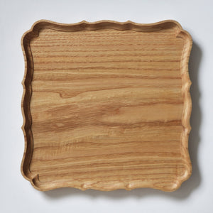 Square tray"Ryouka", chestnut