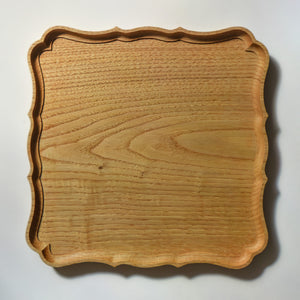 Square tray"Ryouka", chestnut