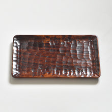 Load image into Gallery viewer, Kagawa Shikki, chisel carving,Natural lacquer ware rectangular tray, 28.5cm x 18cm
