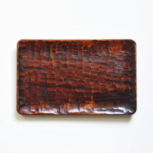 Load image into Gallery viewer, Kagawa Shikki, chisel carving,Natural lacquer ware rectangular tray, 28.5cm x 18cm
