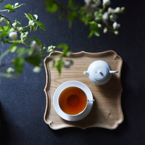 Square tray"Ryouka", chestnut